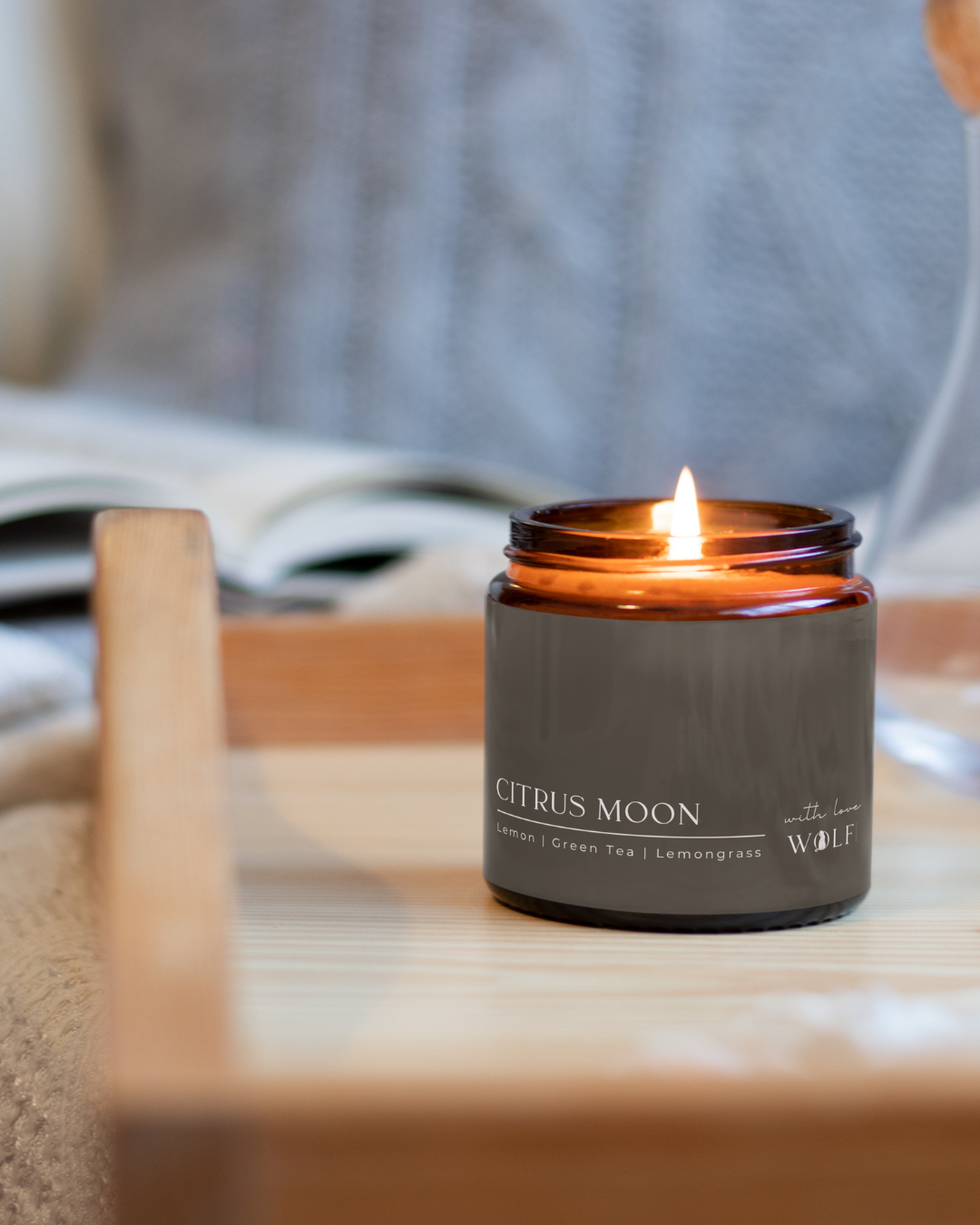 Citrus Moon - 220gm Candle - Wolf Candle Co