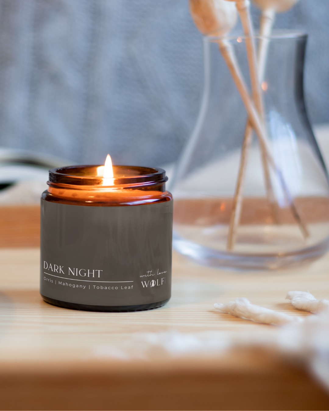Dark Night - 220gm Candle - Wolf Candle Co