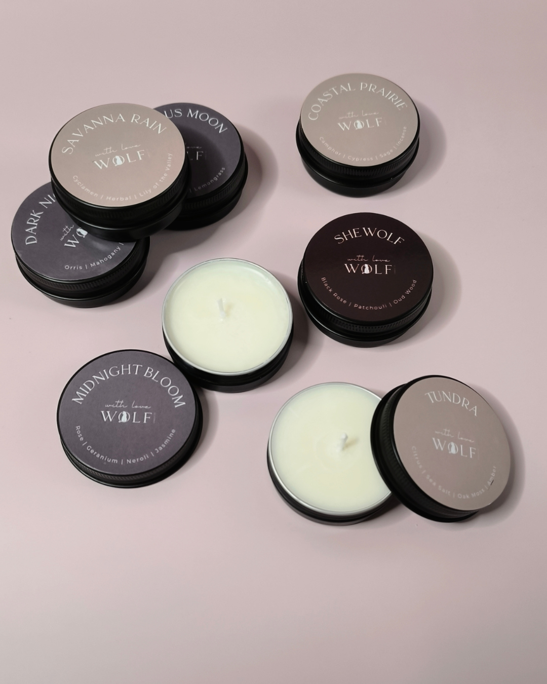 You Choose Discovery Set - 5 Mini Sample Candles - Wolf Candle Co