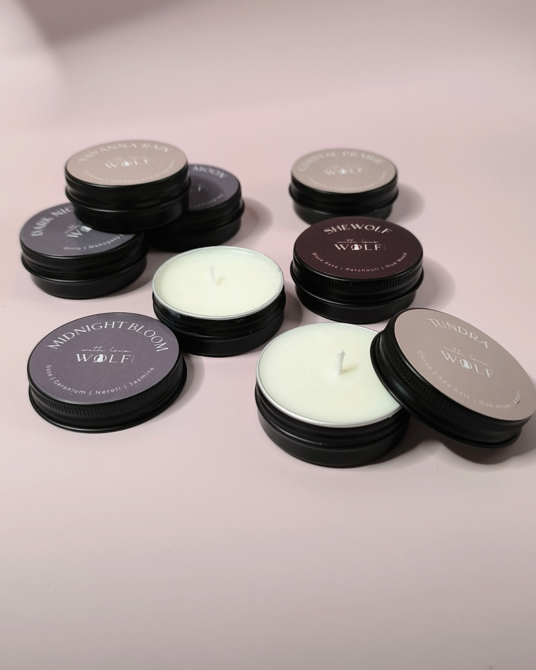 You Choose Discovery Set - 5 Mini Sample Candles - Wolf Candle Co