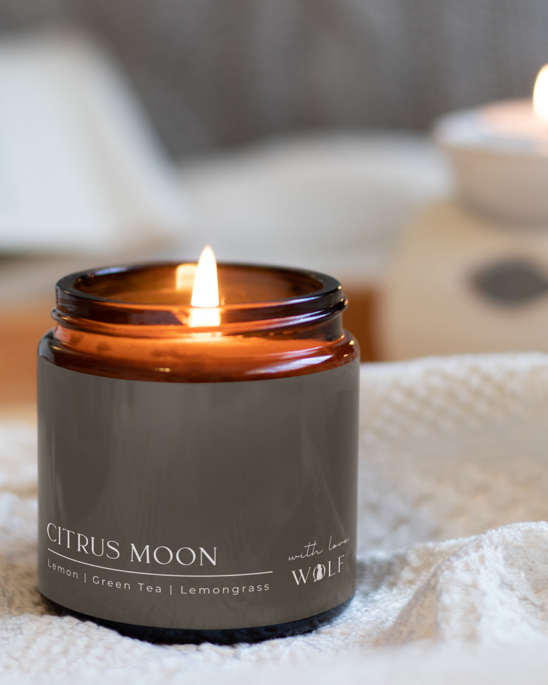Citrus Moon - 220gm Candle - Wolf Candle Co