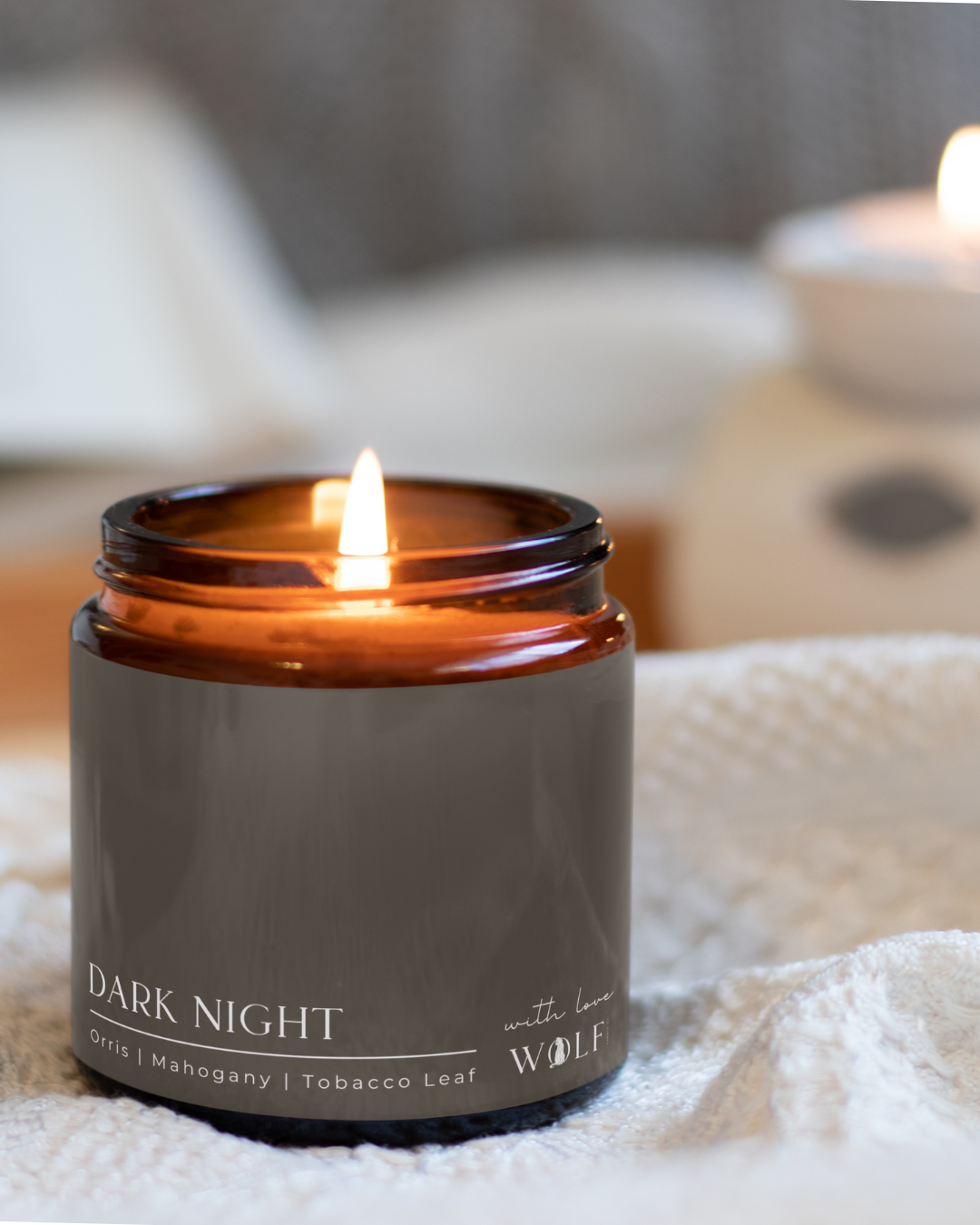 Dark Night - 220gm Candle - Wolf Candle Co