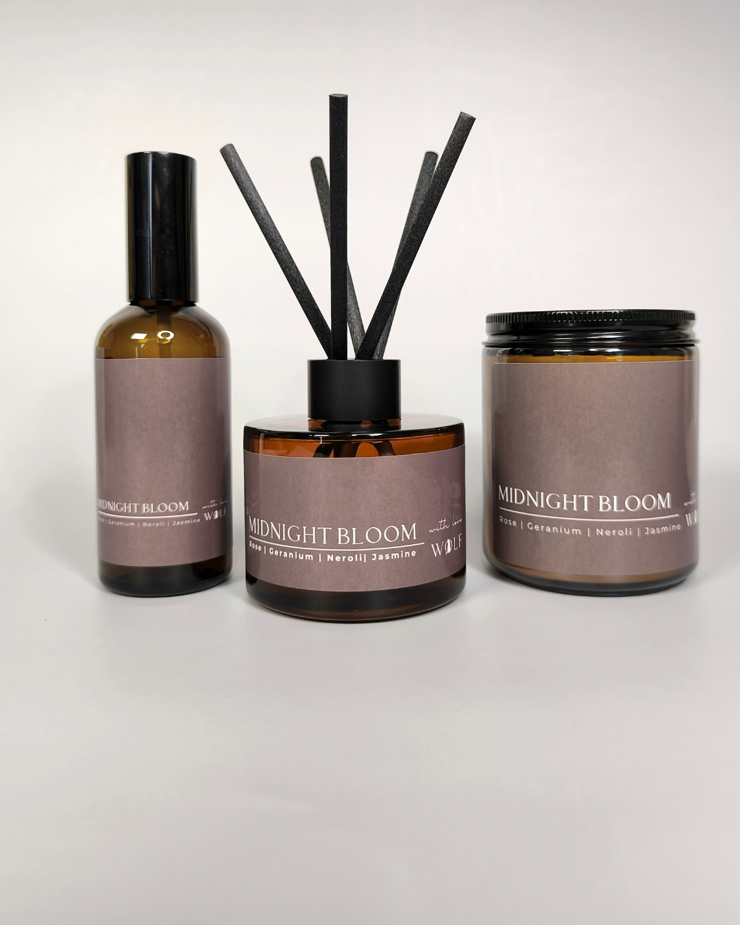 Midnight Bloom - Reed Diffuser - Wolf Candle Co