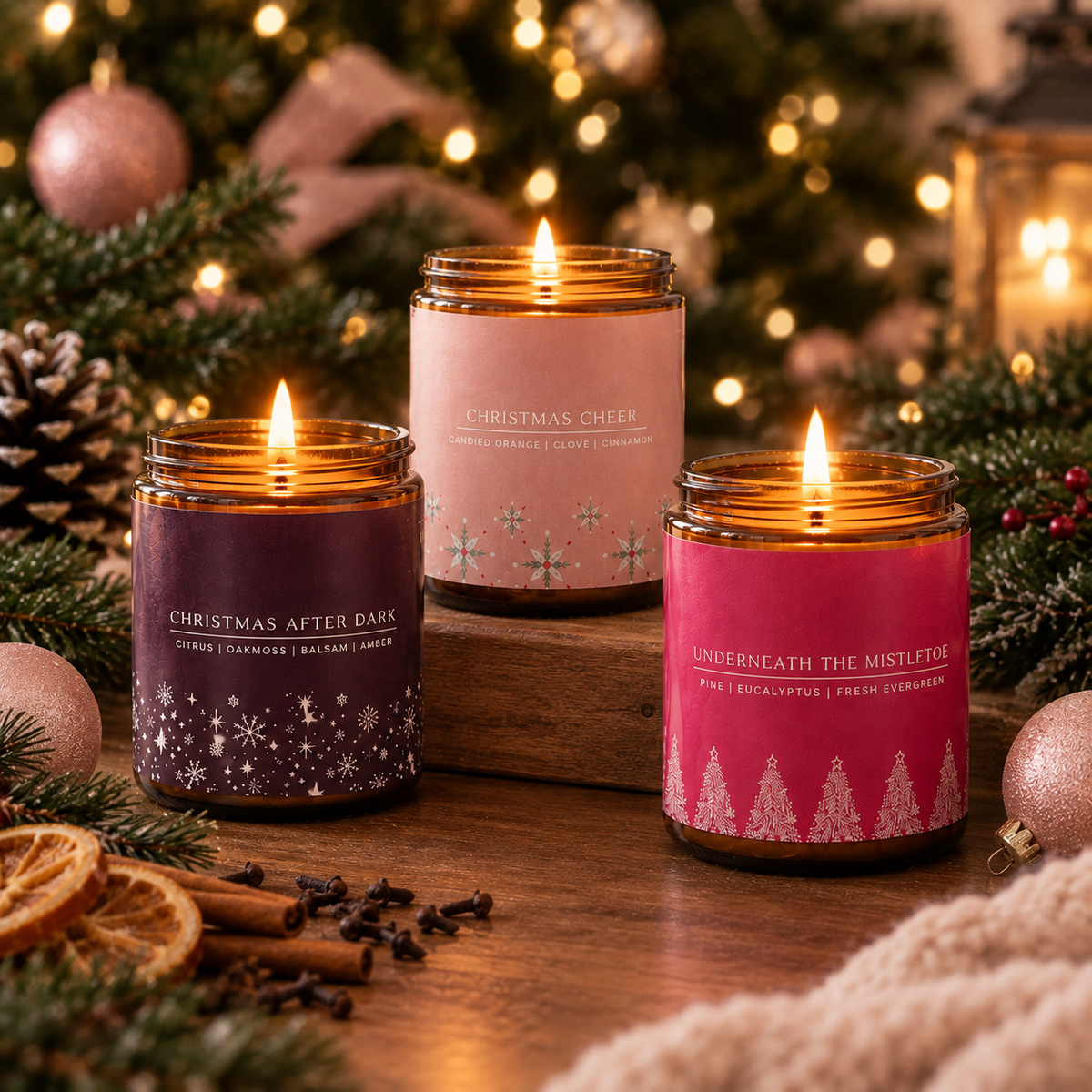 Christmas Candle Bundle - All 3 Scents - Wolf Candle Co
