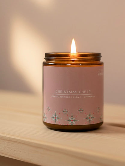 Christmas Candle - Christmas Cheer 220gm - Wolf Candle Co