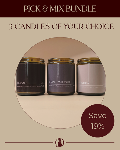 Bundle It Up 'Pick & Mix' - 3 x 220gm Candles - Wolf Candle Co