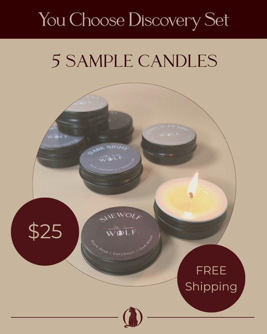 Discovery Set - 5 Mini Sample Candles (FREE SHIPPING) - Wolf Candle Co
