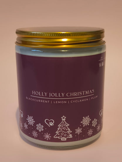 Holly Jolly Christmas 220gm Candle