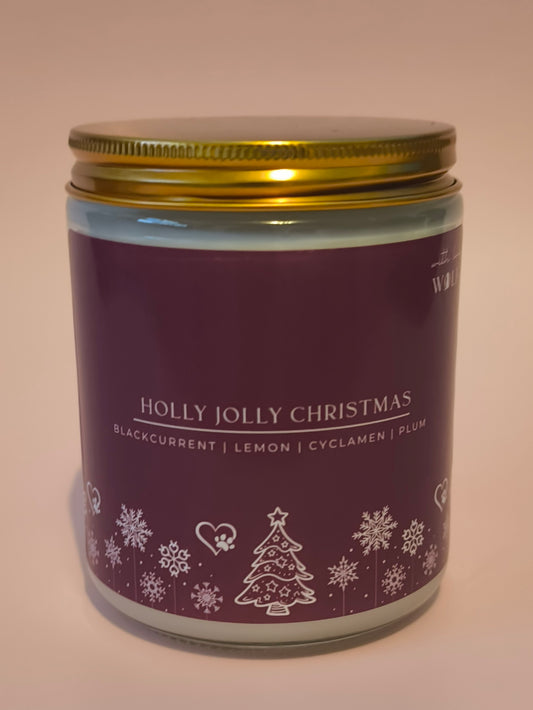 Holly Jolly Christmas 220gm Candle