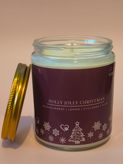 Holly Jolly Christmas 220gm Candle