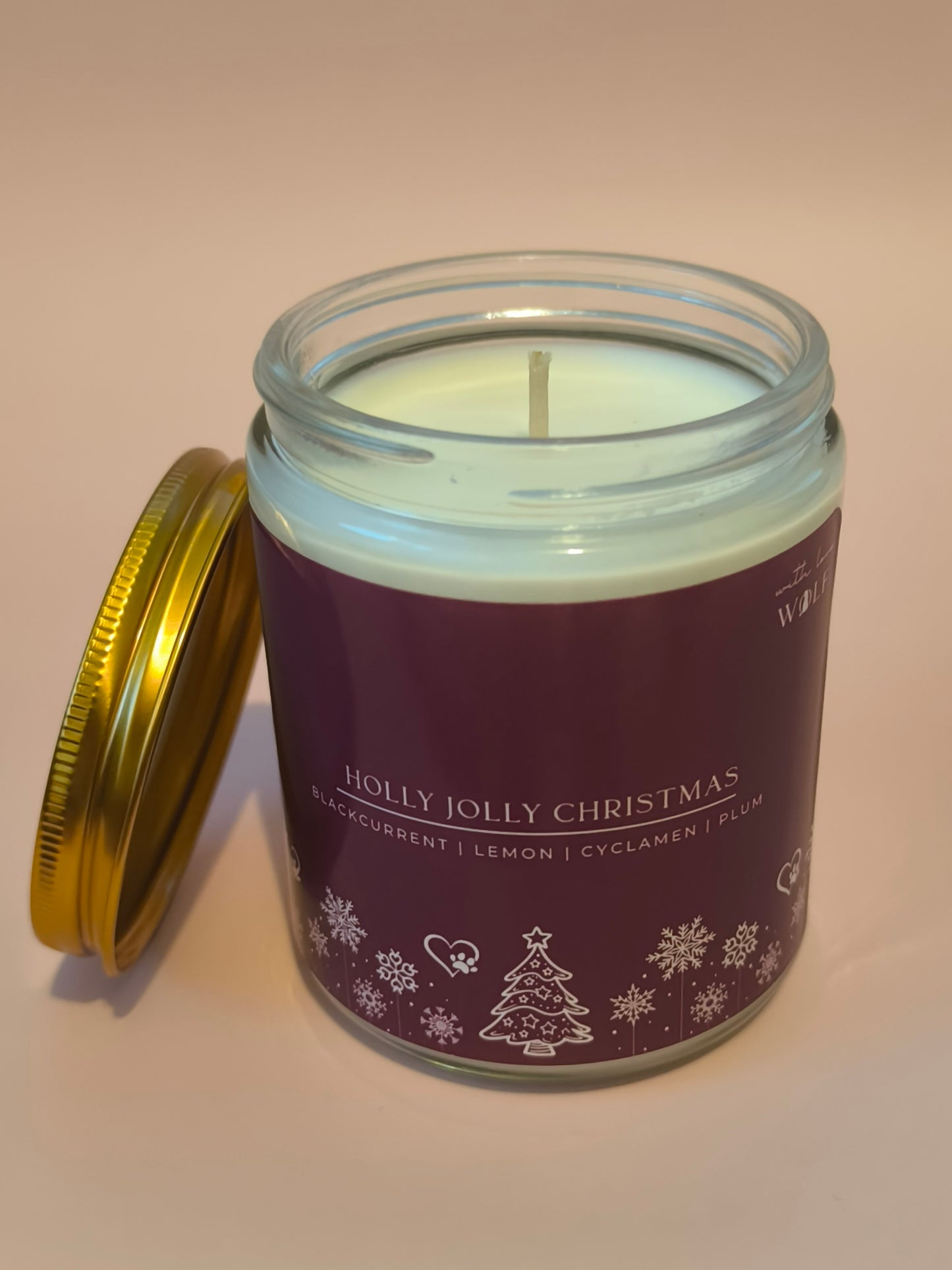 Holly Jolly Christmas 220gm Candle