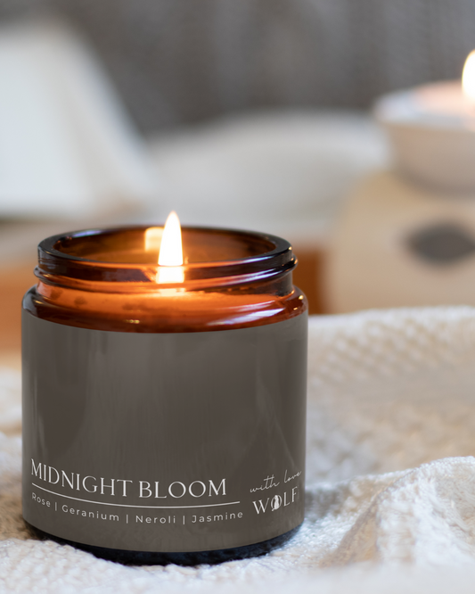 Midnight Bloom - 220gm Candle - Wolf Candle Co