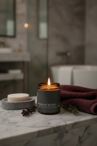 Midnight Bloom - 220gm Candle - Wolf Candle Co