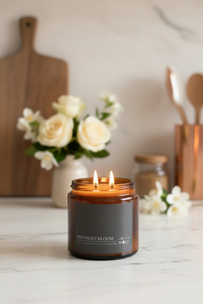 Midnight Bloom - 420gm Candle - Wolf Candle Co