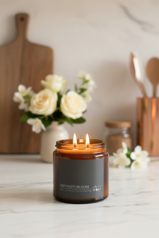 Midnight Bloom - 420gm Candle - Wolf Candle Co