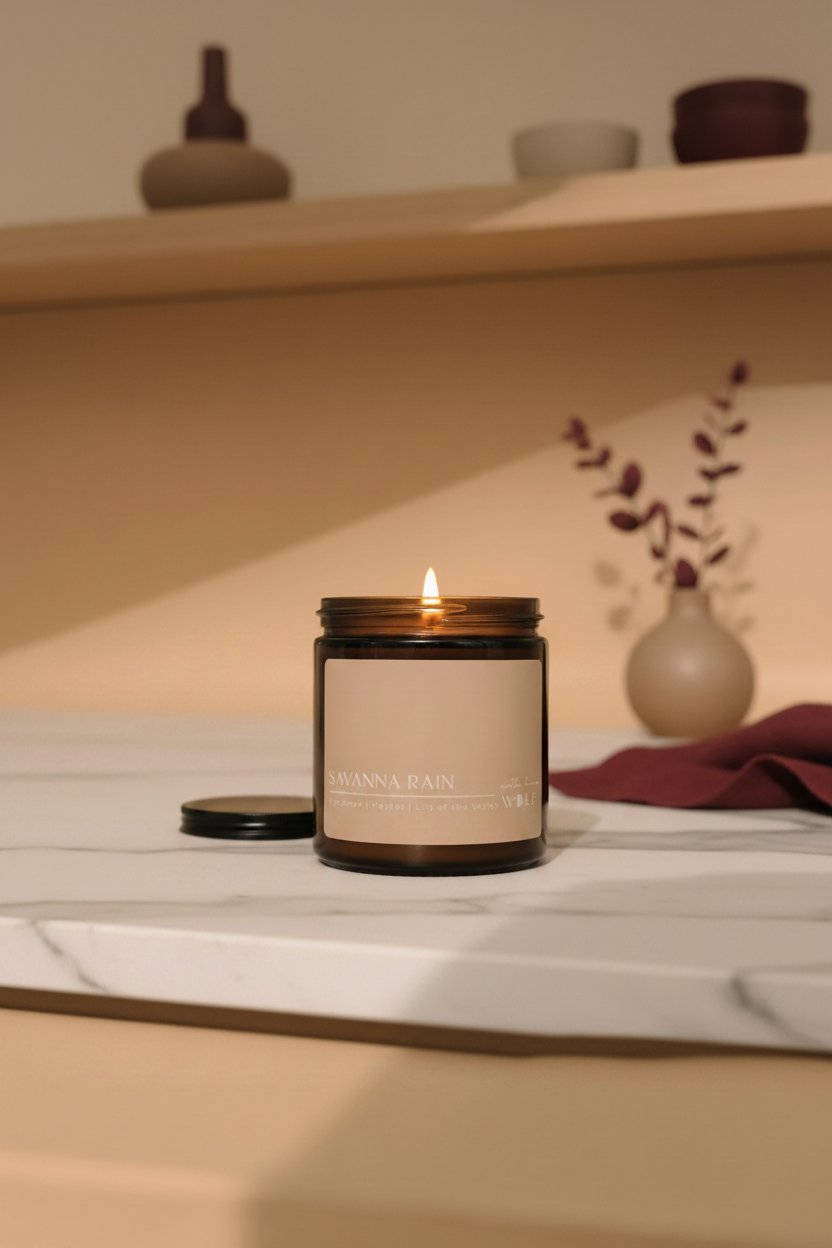 Savanna Rain - 220gm Candle - Wolf Candle Co