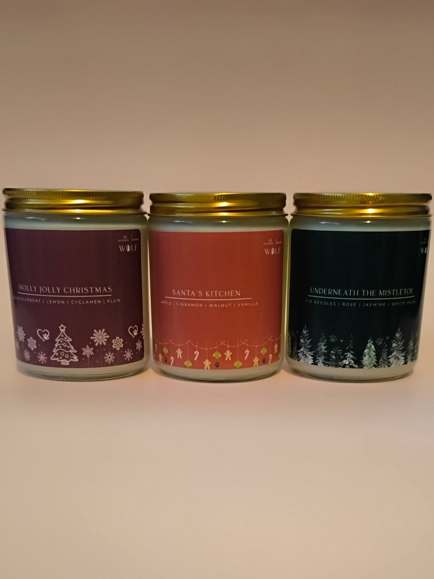 Holly Jolly Christmas 220gm Candle