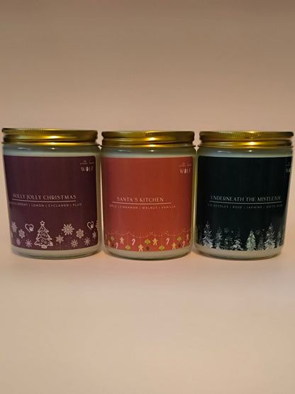 Holly Jolly Christmas 220gm Candle